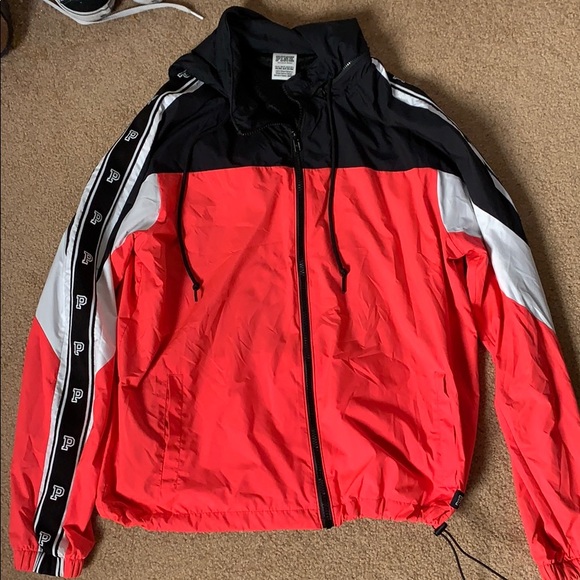 PINK victoria’s secret Neon pink Windbreaker - Picture 1 of 4